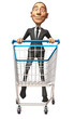 Businessman fait du shopping