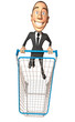 Businessman fait du shopping