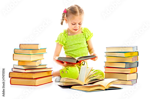 child with book