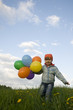 Little girl with balloons