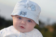 gorgeous baby in sun hat