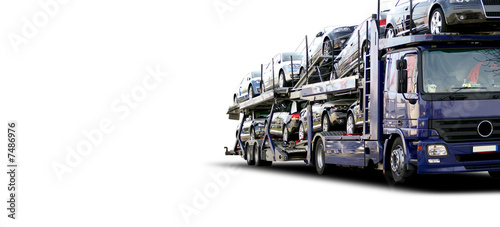 Foto: LKW beladen mit PKWs LKW beladen mit PKWs