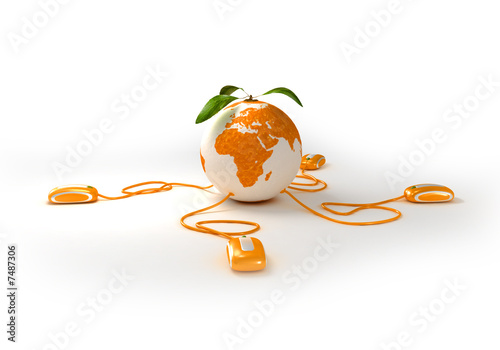 Illustration: Orange web world Orange web world
