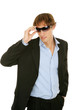 Young Businessman Removes Sunglasses Young Businessman Removes Sunglasses