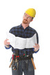 construction worker wonderfully looking up