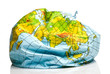 deflated planet earth balloon