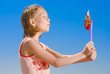 Girl with pinwheel