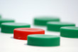 red amoungst green..