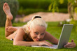a woman with laptop
