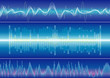 Sound wave background, vector illustration with layers file.