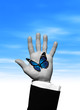 Butterfly in hand