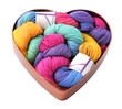 Heart of colorful wool.
