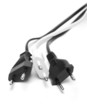 Three two-pin plugs Three two-pin plugs