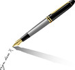 oldfashioned fountain-pen writing