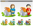 Real Estate Agents with house key  - offico icon set