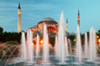 Hagia Sophia in Istanbul with illumination