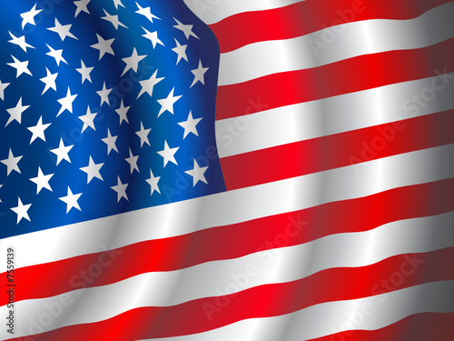 american flag waving in the wind. Zoom Not Available: Vector images scale to any size. Vector American flag waving in the wind