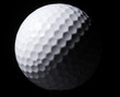 White Golf Ball on black background