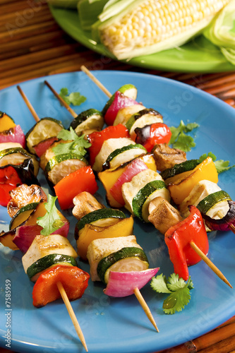 Photo: Tofu vegetable kebabs Tofu vegetable kebabs