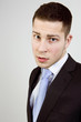 Agressive young businessman