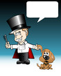 Illustration: boy and dog boy and dog