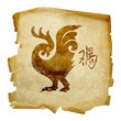 Cock Zodiac icon, isolated on white background. Cock Zodiac icon, isolated on white background.