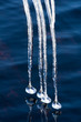 Icicles on a lake