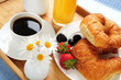 Breakfast served on a tray Breakfast served on a tray