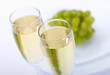 Glass of wine with grape Glass of wine with grape