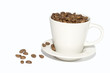 Cup of grains coffee