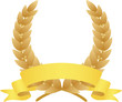 Laurel wreath and ribbon. Vector illustration Laurel wreath and ribbon. Vector illustration