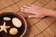 hand at manicure treatment