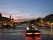 nightfall over seine, paris nightfall over seine, paris