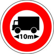 a0162 - Panneau interdiction POIDS LOURDS selon longueur a0162 - Panneau interdiction POIDS LOURDS selon longueur