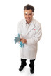 Doctor or scientist preparing for work