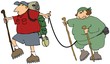 Hiker On A Leash