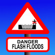 risk of flash flooding sign