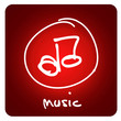 web button - music