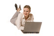 woman working with laptop