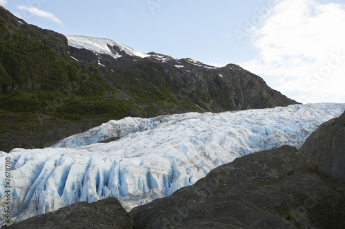 Photo: USA, Alaska, glacier between cliffs USA, Alaska, glacier between cliffs