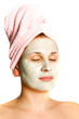Beautiful woman with mask