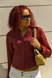 Beautiful young women walks