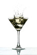 martini glass splash