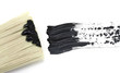 Painting - Black brush stroke with brush Painting - Black brush stroke with brush