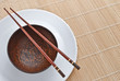 Wooden bowl with chopsticks 2