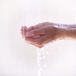 Hands in shower