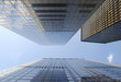 Upright view on modern office buildings