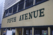Fifth avenue sign on bus in New York City