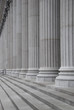 Portrait view of large historical row of columns