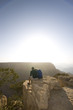 Couple watching sunset over Grand Canyon